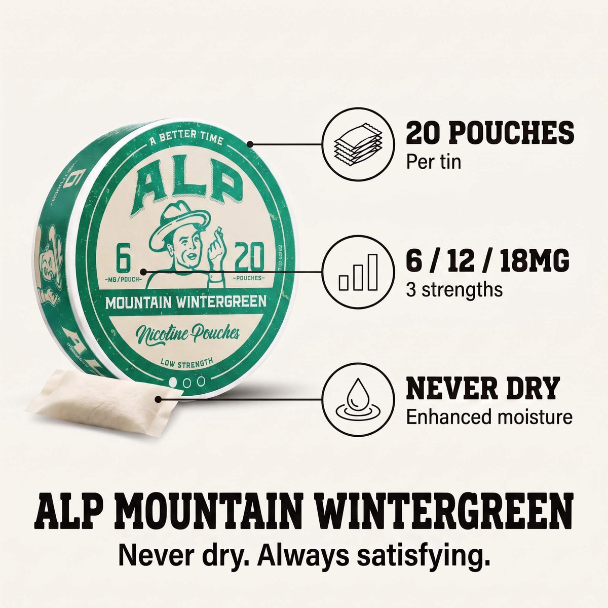Mountain Wintergreen Nicotine Pouches
